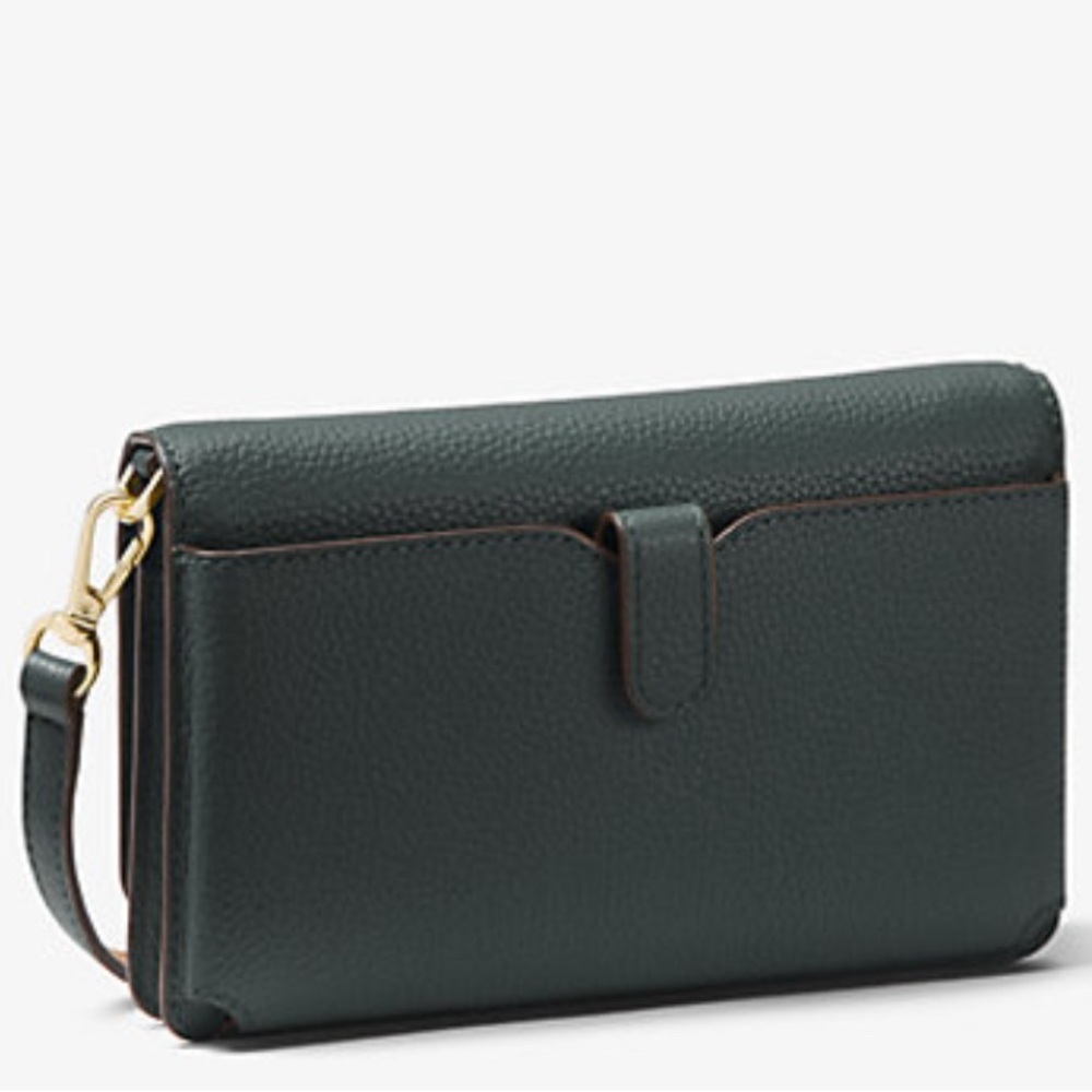 Michael Kors Dark Navy Pebbled Leather Convertible Crossbody Bag - Picture 3 of 15